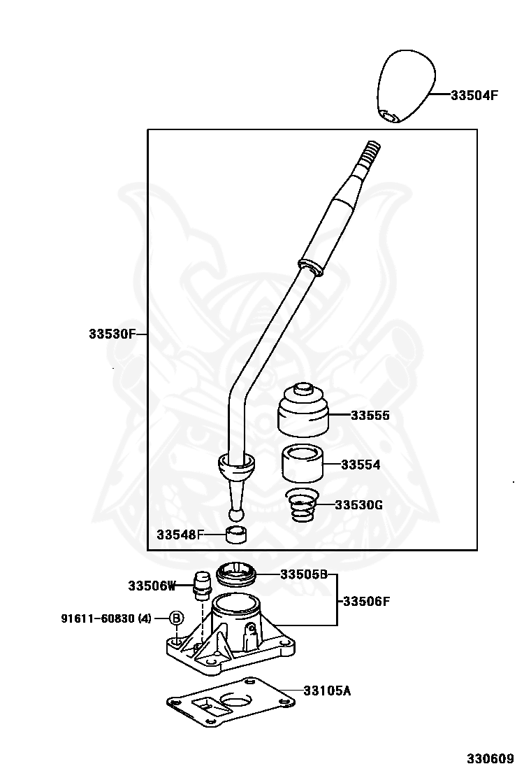 Toyota - Plug, Breather (for Shift Lever Retainer)